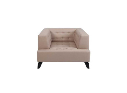 Luksusa beige ādas krēsla pārklājs Lounge vienvietīgs atpūtas kluba krēsls Stil.