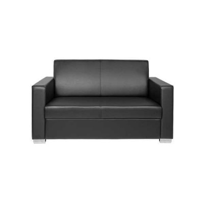 Melna ādas dīvāns divvietīgs dīvāns Lounge 2-vietīgs Moderns klubs 2-er