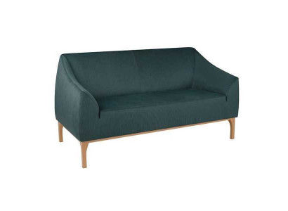 Zaļā sofa dizainera 3-vietīga Augstas kvalitātes polstermēbeles tekstila dīvāns
