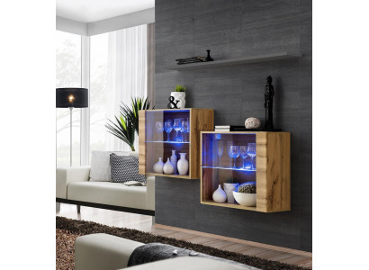 Moderns dizainera dzīvojamā istabas sienas skapis brūni mēbeles luksuss