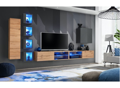 Iestatiet dzīvojamo sienas 320 cm sienas skapi TV statīvs Moderns sidebords dzīvojamā istaba mēbeles