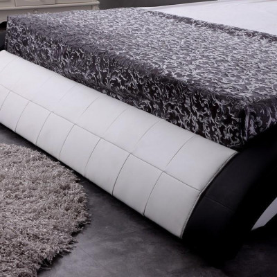 Dizainā gulta Lielas gultas Ādas viesnīca Gultas veļa 180x200 Multifunkcionāls plaukts