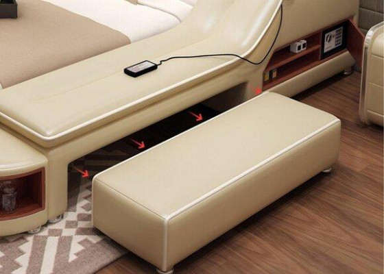 Dažu funkciju gults Moderņas viesnīcas gultas Divvietīga gulta USB skaņa 180x200