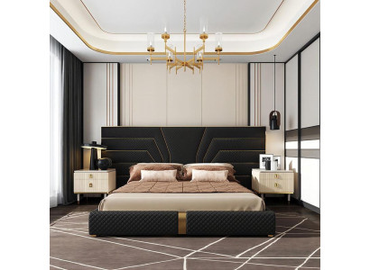 Dizainera gulta gultas klāts metāla zeltā 180x200 laulību gulta divguļamā gulta