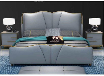 Gulta Mēbeles Dizaina Gultas Divguļamā gulta Luksusa guļamistabas Koka jaunas
