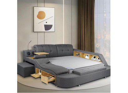 Multifunkciju viesnīcas divguļamie gultas Moderns 180x200cm gultas istaba