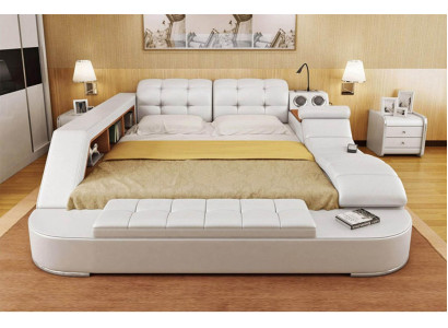 Chesterfield Dubultais luksusa dizaina gulta 180x200 Multifunkcionālā gulta Jauna