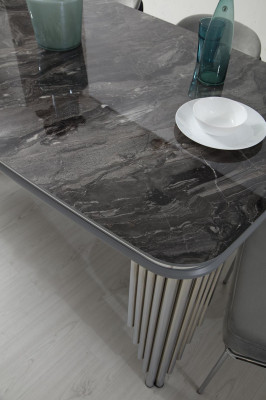 Pelnīgie ēdamistabas galds greyz Esszimmer Tisch Luxus Essgruppe Esstisch Stühle Sideboard 6tlg