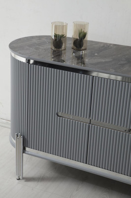 Pele Sideboard Luksusa komoda Anrīte skapis ēdamistabas mēbeles Koka mēbeles