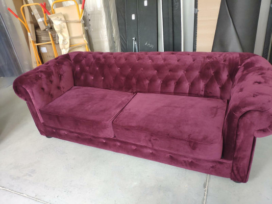 Dīvāns 2 sēdvietu pārklājums metāla dizains dīvāni samta vintage stils Chesterfield.