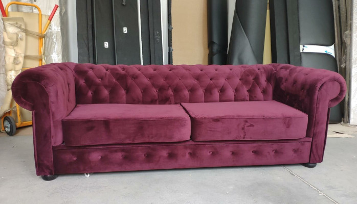 Dīvāns 2 sēdvietu pārklājums metāla dizains dīvāni samta vintage stils Chesterfield.