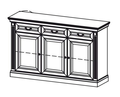 Klasiskais kommodes Kommoden Kommodenschrank skapis skapīts - modelis BA-K3