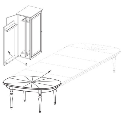 Lielais galds ēdamgalds koka galds konferenču galds izvelkams 290cm modelis FL-S1