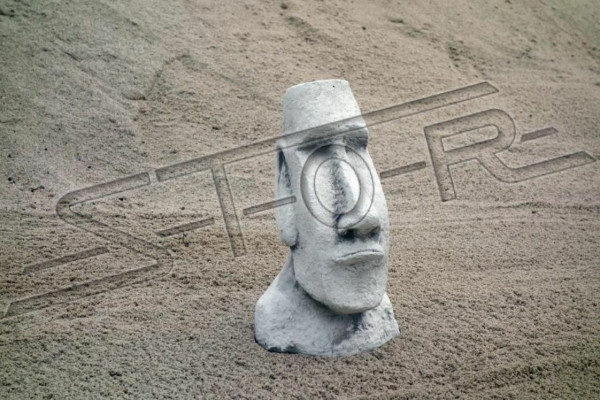 Dārza dekorācijas Moai terase akmeņu figūras figūru deko statuja