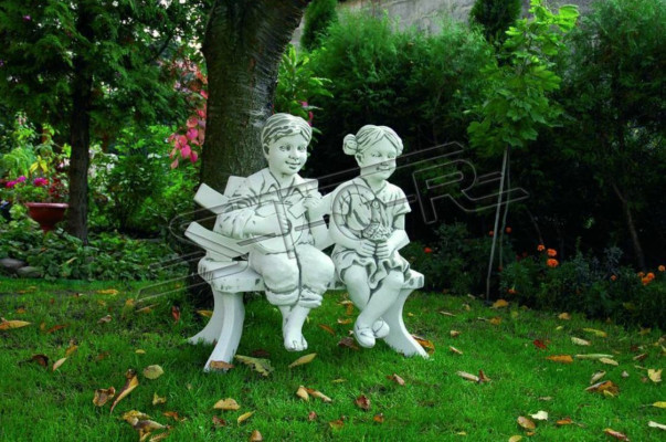 Meitene Sēdēt Figūra Statuja Figūras Skulptūra Statujas Dārzs