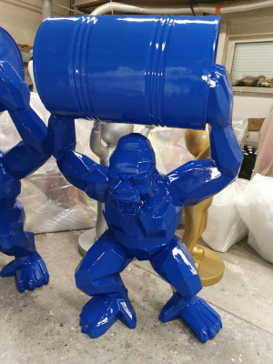 Statujas dekorācija Deko Gorilla dārzā Jauna dizainera figūra Statuja Modernas figūras
