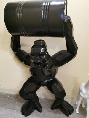 Statujas dekorācija Deko Gorilla dārzā Jauna dizainera figūra Statuja Modernas figūras