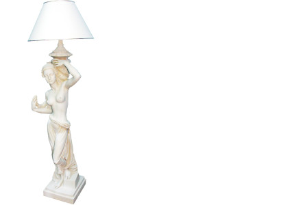 Antīkais stila figūra ar apgaismojumu stāvlampa stendlampa lampa lampas