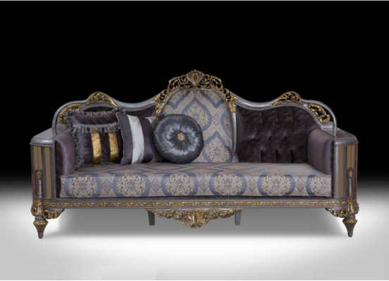 Dīvāns klasiskā stilā ar Chesterfield dizainu dzīvojamajai istabai