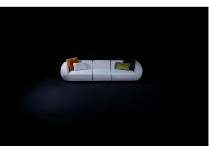 Sofa ar polsteru Lielais pieccērtains dzīvojamais istabas dīvāns Moderna tekstila mēbeles