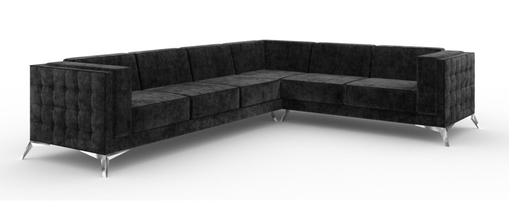 Stūra dīvāns Chesterfield dīvāns Tapesēta dīvāns Dīvānkombinācija I-formas dizains Jaunais