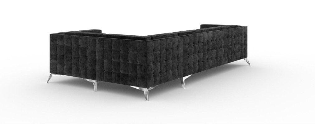 Chesterfield stūra dīvāns L formas auduma dizains dīvāns polsterēts sēdeklis auduma dīvāns jauns