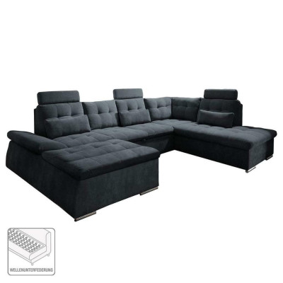 Stūra dīvāns U-formas dīvāns Dzīvojama zona Garnitūra Polster gultas funkcija gulta-sofa