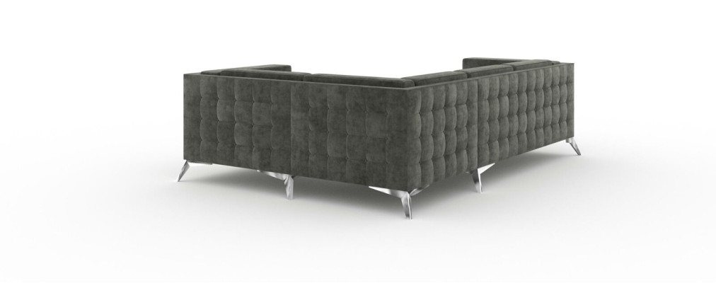 Chesterfield stūra dīvāns L formas auduma dīvāns dizaina mēbelēm sēdeklis auduma sofa stūra jauns