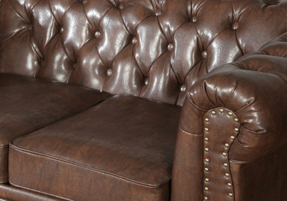 Chesterfield dīvāns komplekts dīvāns/čempions polster 3 2 sēdvietas ādas dīvāni audums jaunākais