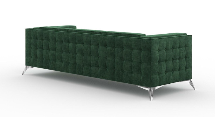 Trīsdaļīgā 3-vietīgā dīvāna sedzamā sofa no auduma tekstila Stoff Chesterfield dīvāna biļetes.