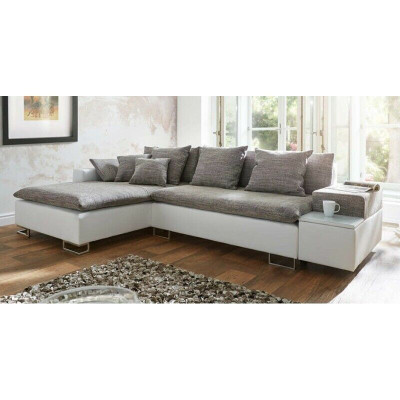 Dizaina stūra dīvāns Sofa L-formas ar gultas funkciju Dīvāns Ar mīkstumu sēdeklis Stūra dīvāni Tekstils Jauns
