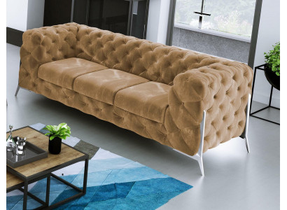 Chesterfield trīsvietīgā ērta dizaineru dzīvojamo istabu 3-vietīgā dīvāns
