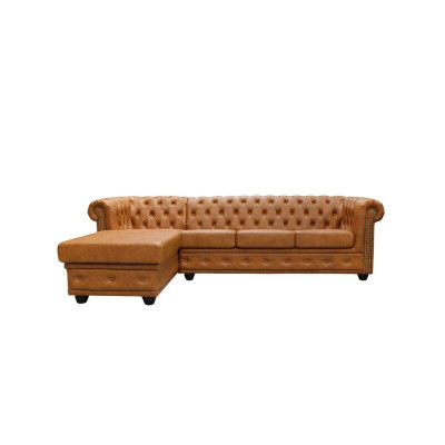 Chesterfield ādas dīvāns dīvāns stūrgalvam ādas dīvāns kubikmetriem Polster stūra dīvāni