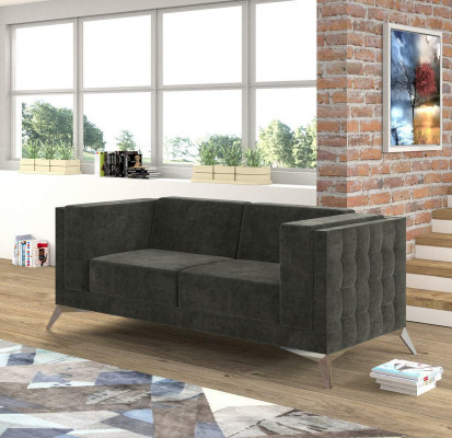 Chesterfield dīvāns dīvāns polster 2 vietās dīvāni sēdēt garnitūra gultas pelēkā jaunā versija