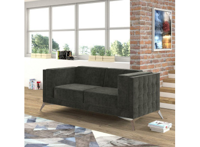 Chesterfield dīvāns dīvāns polster 2 vietās dīvāni sēdēt garnitūra gultas pelēkā jaunā versija