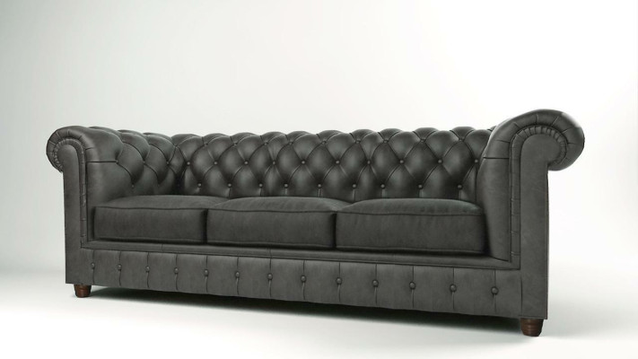 Dreibiedrīgs Chesterfield 3-mietu sofa Polster Couch Sitz Garnitur 3er Couchen