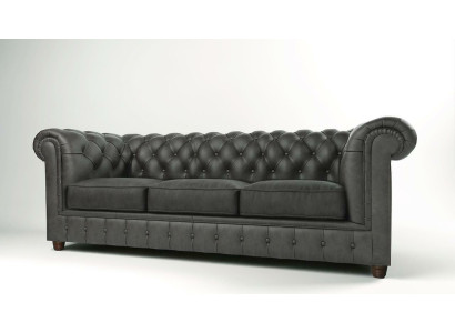 Dreibiedrīgs Chesterfield 3-mietu sofa Polster Couch Sitz Garnitur 3er Couchen