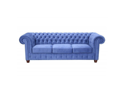 Dizaina klasiskais Chesterfield Big XXL 3-vietīgs dīvāns no ādas un tekstila.