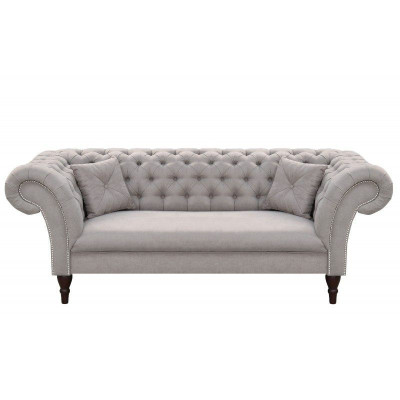 Chesterfield dizaina dīvāns ar polsterējumu no ādas un tekstila dīvāns, divi dīvāni, trešais ir jauns.