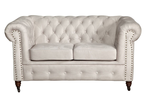 Dīvāns 2 vietām Chesterfield stils, auduma pārvalks Mājas mēbeles Izcils dizains.