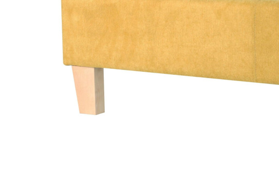 Divvietīga gulta Gulta Gultas Polsteris Guļamistaba Gultas kaste Laulības Dzeltens Tekstils Audums