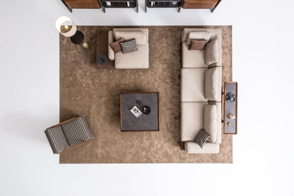 Sēdvietu komplekts dzīvojamai telpai ar stūra dīvānu komplektu auduma mēbeles tekstila dīvāns.