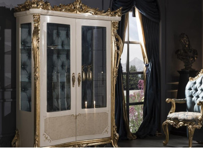 Vitrīna Beige Dizains Elegants Skaists Ēdamistaba Moderns Luksuss Metāla Vitrīnas Jauns
