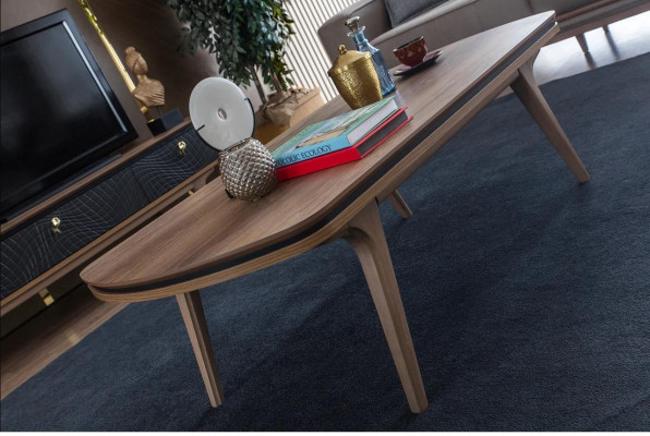 Couchtisch 130 x 75 Tisch Möbel Einrichtung Holztische Modern Möbel = Dīvāngalda 130 x 75 galds Mēbeles Iekārtošana Koka galdi Modernas mēbeles