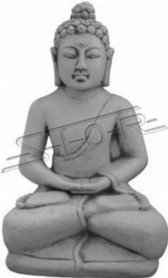 Buddas skulptūra akmeņu imitācijā. Dekoratīva liela skulptūra dārzam.