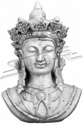 Buda statuja Statujas skulptūras Figur Dekorācija sudrabs dārzs terase