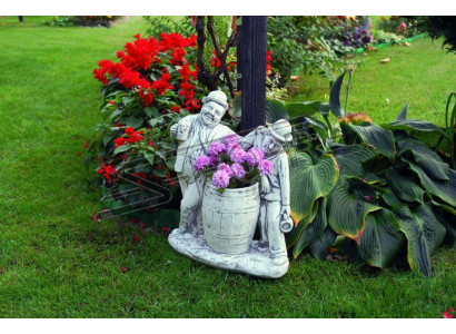 Charlie Chaplin puķu podu stāda podu dekoratīvā figura puķu podi
