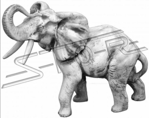 Dizaina ziloņa skulptūra figūras skulptūras statujas baltās dekora statujas