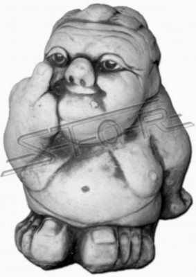Figūra Statuja Dārza dekorācija Deko Nerātns pirksts Centrālais pirksts Balts Statujas