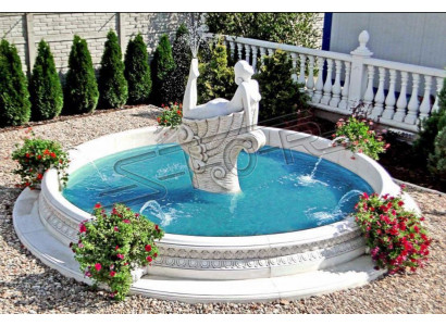 Dārza statuja Fontaine Dārza figūra 192 cm augsta Dārza skulptūra Teichfigur